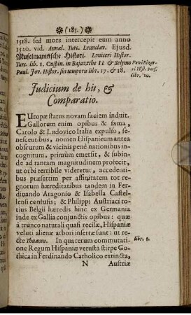 Iudicium de his, & Comparatio