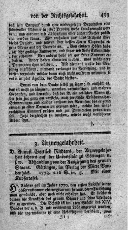 Abhandlung von der Aussiedlung des grauen Staars.