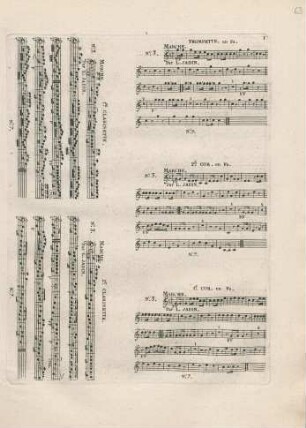 1. Clarinette, 2. Clarinette, Trompette, 2. Cor, 1. Cor