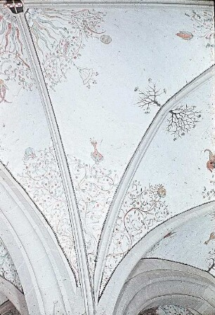 Ornamentale Ausmalung mit figürlichen Elementen