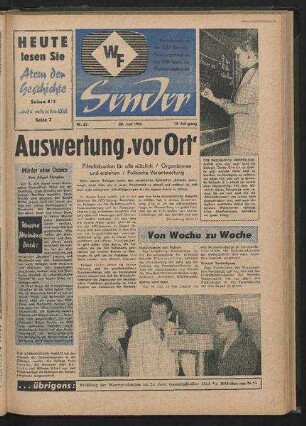 Betriebszeitung 'WF-Sender', Nr.25/1962 (28. Juni 1962)