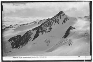 Ötztaler Alpen. Kesselwandspitze (3421 Meter) von Hintergrasleck