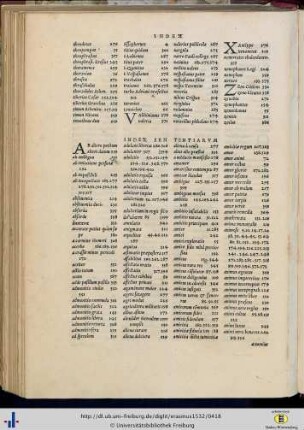 Index sententiarum.