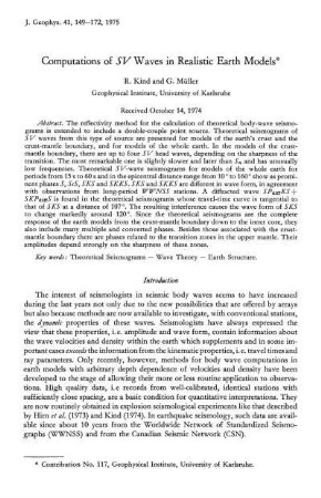 Computations of SV waves in realistic earth models