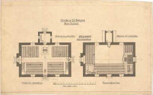 Dolmetsch, Heinrich; Zillhausen; Ev. Pfarrkirche, Restaurierung - Alter Zustand - (Grundriss EG); Empore (Grundriss)