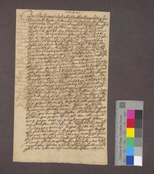Schuldverschreibung des Sebastian Friedrich von Ehrenstetten gegenüber der Frühmesse in Kirchhofen.