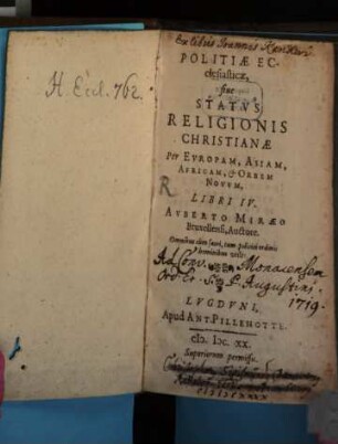 Politiae Ecclesiasticae ... libri quatuor