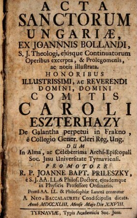 Acta Sanctorum Ungariae, [1]