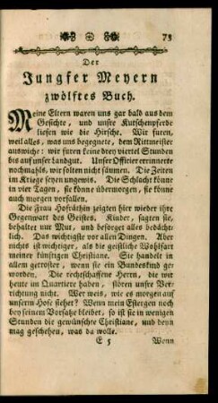 Der Jungfer Meyern zwölftes Buch.
