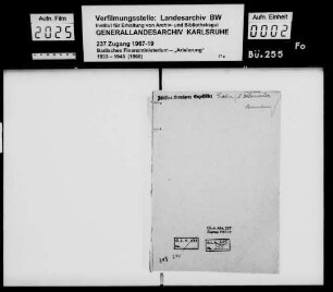 Cahn & Rheinauer, Mannheim Käufer: Firma A. Krumbholz & Cie. Wunsiedel Lagerbuch-Nr. 1997 Mannheim