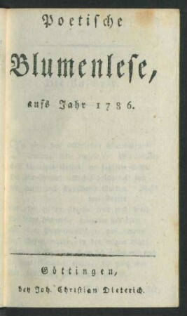 1786: Mvsen Almanach