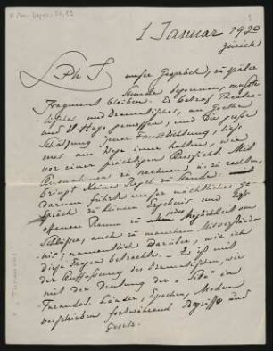 Brief an Philipp Jarnach : 01.01.1920