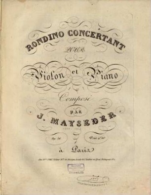 Rondino pour le violon et piano : op. 36
