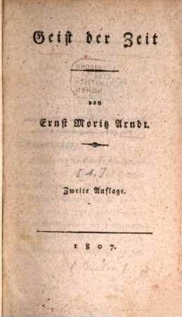 Geist der Zeit, 1