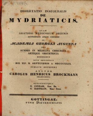 Diss. inaug. de mydriaticis