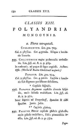 Classis XIII. Polyandria