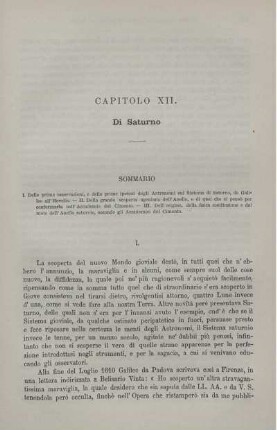 Capitolo XII. Di Saturno.