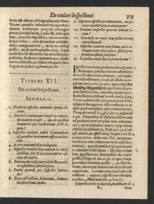 Titulus XVI. De oculari Inspectione.