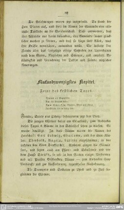 Fünfundzwanzigstes Kapitel. Feier des festlichen Tages