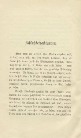 Schlußbetrachtungen