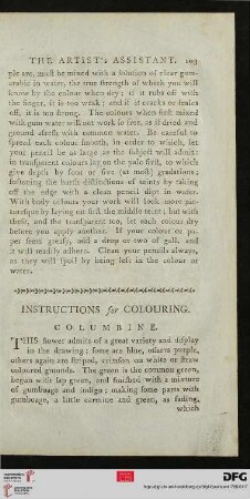 Instructions for colouring