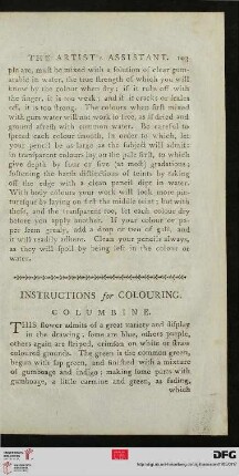 Instructions for colouring