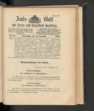 No. 313, 23. Dezember 1916