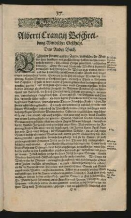 Alberti Crantzii Beschreibung Wendischer Geschicht. Das Ander Buch.