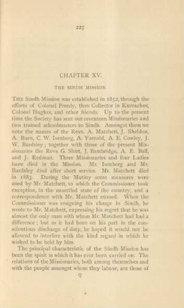 Chapter XV. The Sindh mission