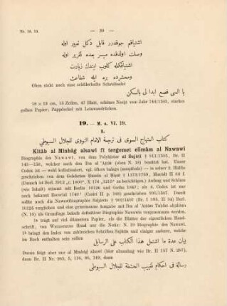39-46, Ma VI 19 bis Ma VI 21 (Nr. 19-21)