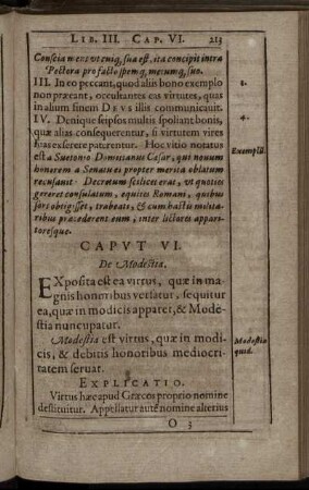 Caput VI. De Modestia.