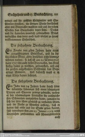 Die siebzehnte Beobachtung