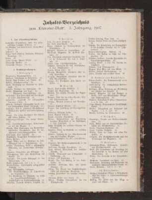 3: Literatur-Blatt - 3.1907