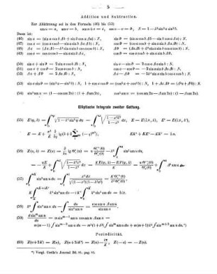 Bezeichnungsweise der elliptischen Integrale zweiter Gattung und ihre Darstellung durch ...-Functionen. Periodicität der Z-Function.