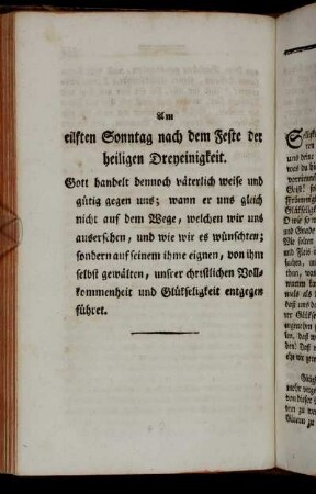 Am eilften Sonntag nach dem Feste der heiligen Dreyeinigkeit. [...]