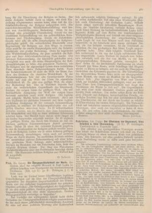 482-483 [Rezension] Fabricius, Cajus, Der Atheismus der Gegenwart, seine Ursachen und seine Überwindung