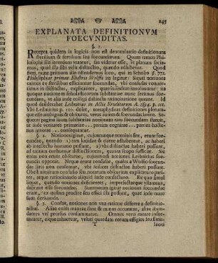 Explanata Definitionum Foecunditas.
