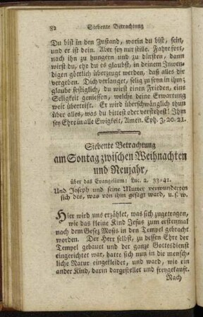 Siebente Betrachtung am Sontag zwischen Weihnachten und Neujahr, [...]