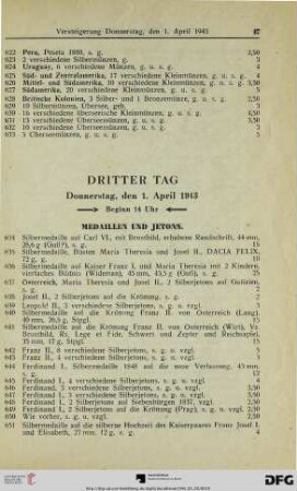 Medaillen und Jetons (Nr.634-844)