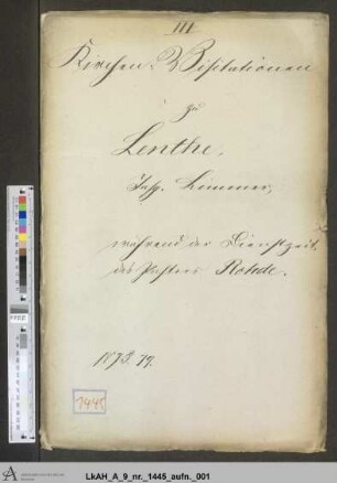 Lenthe: Visitationsakten