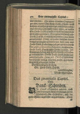 Das zwantzigste Capitel. Von Danck-Schreiben.