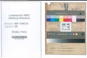 Entnazifizierung Franz Stralka , geb. 03.05.1895 (Kaufmaennischer Angestellter)