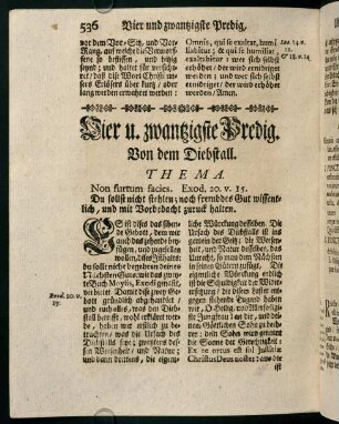 536-556, Vier u. zwantzigste Predig. Von dem Diebstall