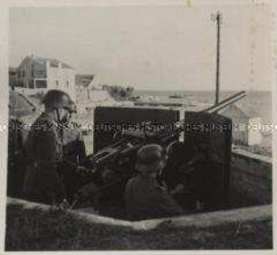Wehrmachtssoldaten, Marine-Artillerie am Atlantik
