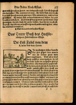 Das Dritte Buch des Hochberümpten Fabeltichters Esopi.
