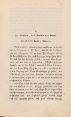 407-430 Zur Encyklika 'Providentissimus Deus'