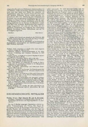 831-834 [Rezension] Roscher, Helmut, Papst Innocenz III. und die Kreuzzüge