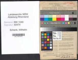 Entnazifizierung Wilhelm Schenk , geb. 20.08.1908 (Geistlicher)