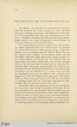 35: Die Resultate der Ausgrabungen von 1910