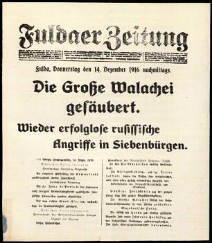 Ausgabe vom Donnerstag, den 14. Dezember 1916.